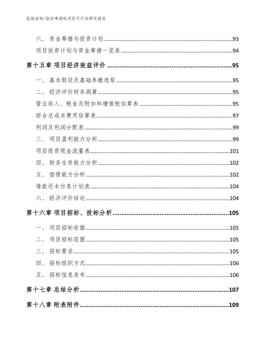 临汾啤酒机项目可行性研究报告_第5页