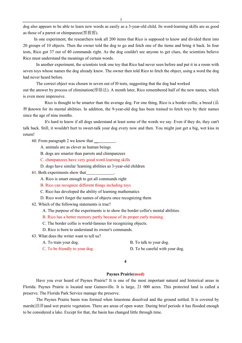 高中英语阅读理解题12篇及答案.doc_第3页