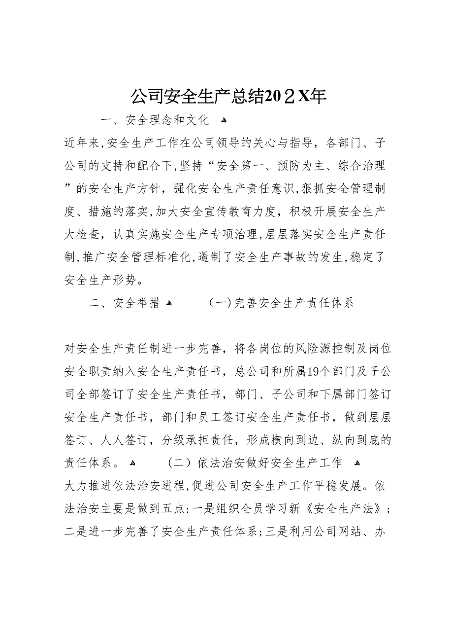 公司安全生产总结_第1页