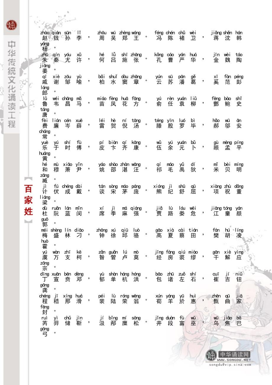 百家姓注音版_第2页