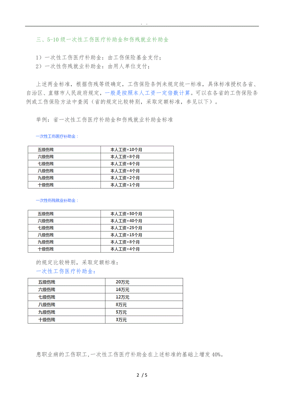 工伤赔偿标准_第2页