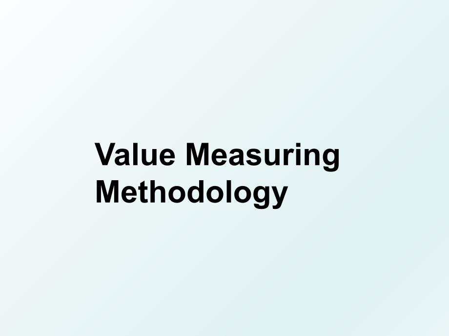 Value Measuring Methodology_第1页