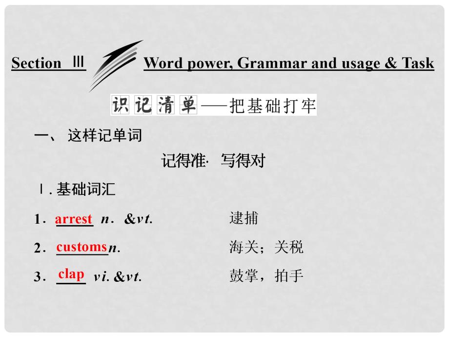 高中英语 Unit 2 The Environment Section Ⅲ Word power, Grammar and usage &amp;amp; Task课件 牛津译林版必修5_第1页