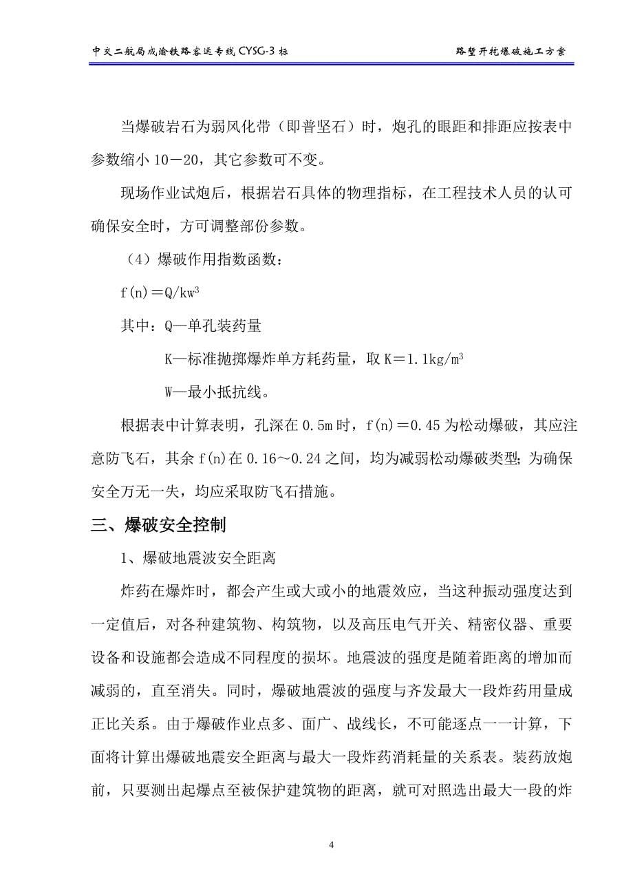 精品资料（2021-2022年收藏）路基路堑开挖工程爆破施工方案_第5页