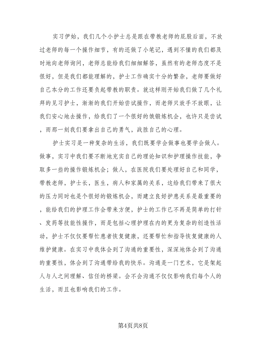 2023毕业实习总结格式版（四篇）.doc_第4页