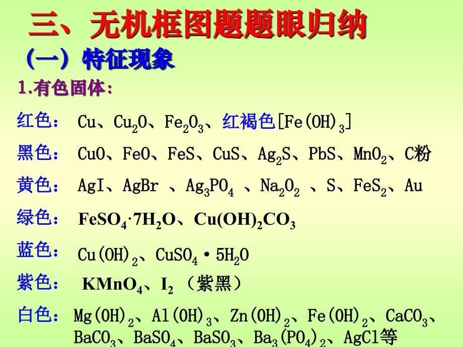 高考复习二轮冲刺化学实验无机框图题的解题思路和技巧_第5页