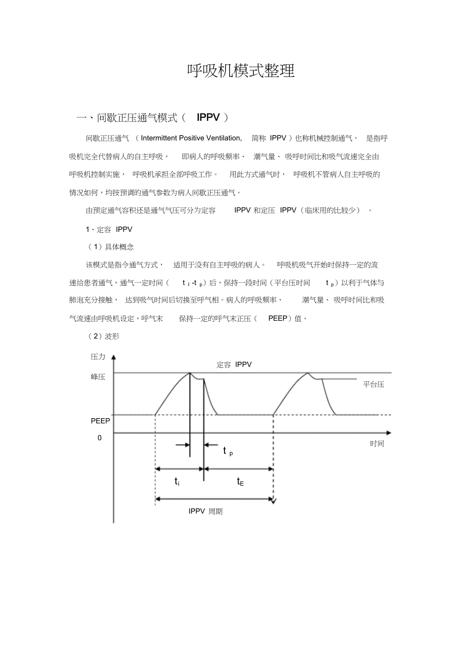 呼吸机模式整理final_第1页