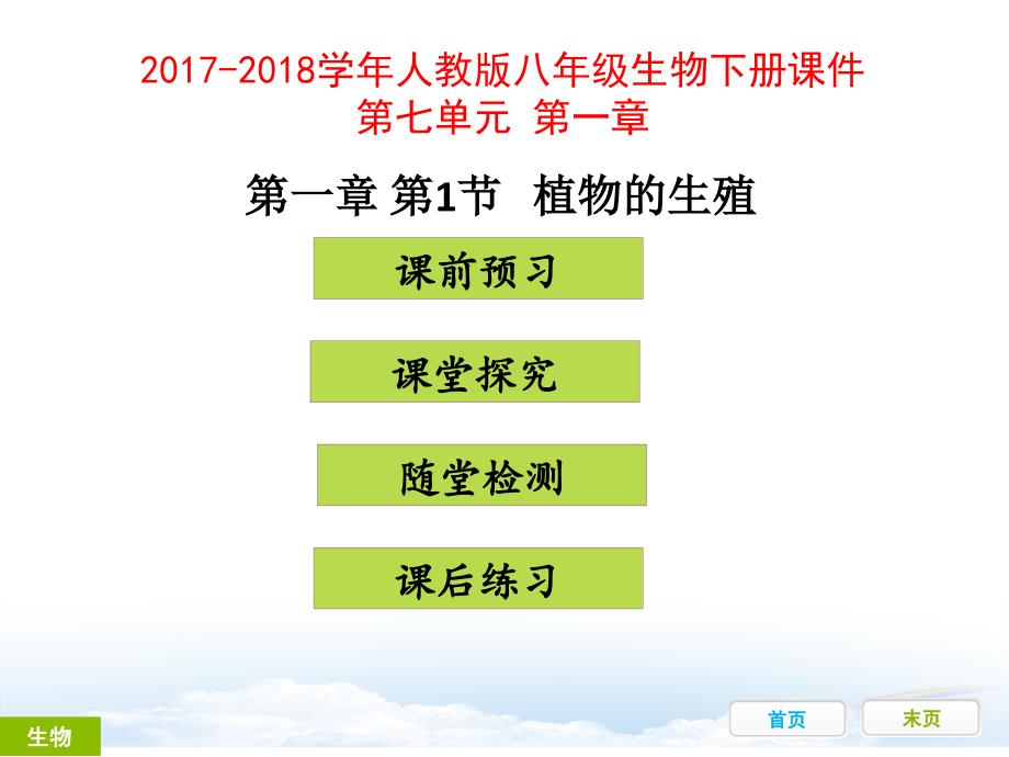 人教版八年级生物下册ppt课件 第七单元第一章全套_第1页