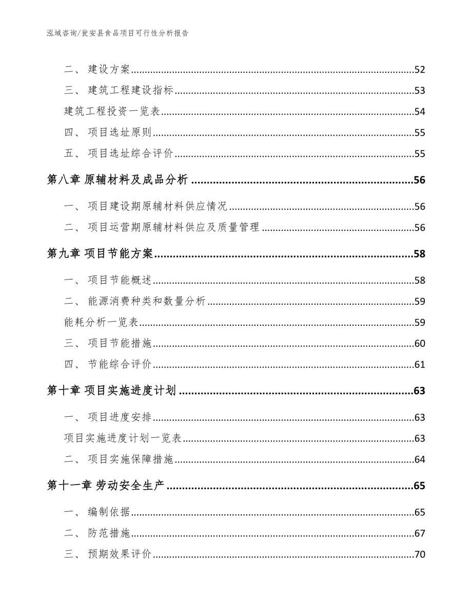 瓮安县食品项目可行性分析报告（范文参考）_第5页