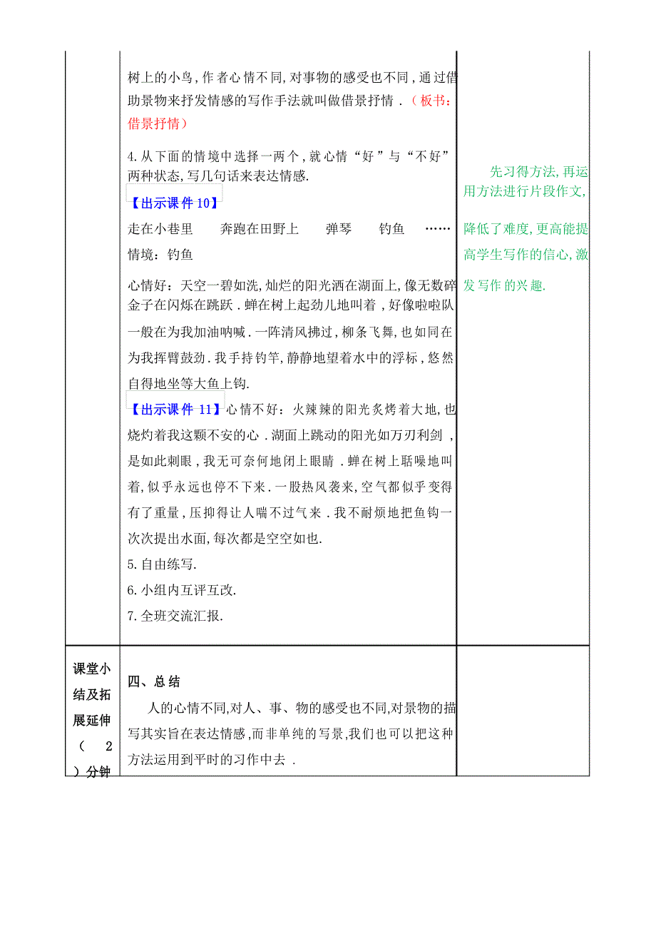 统编版六年级语文下册第三单元交流平台与初试身手 教案_第4页