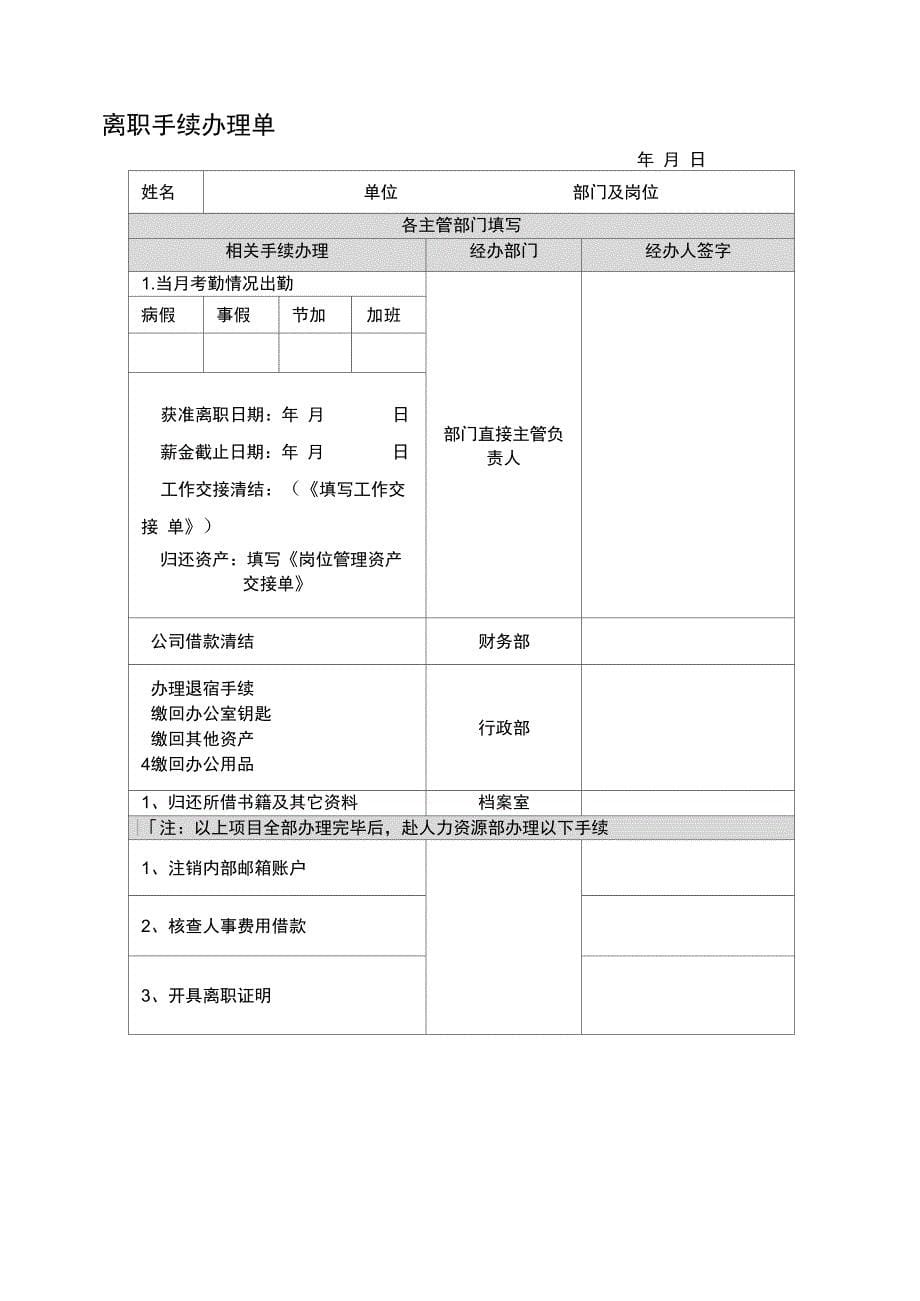 员工离职管理制度范例_第5页