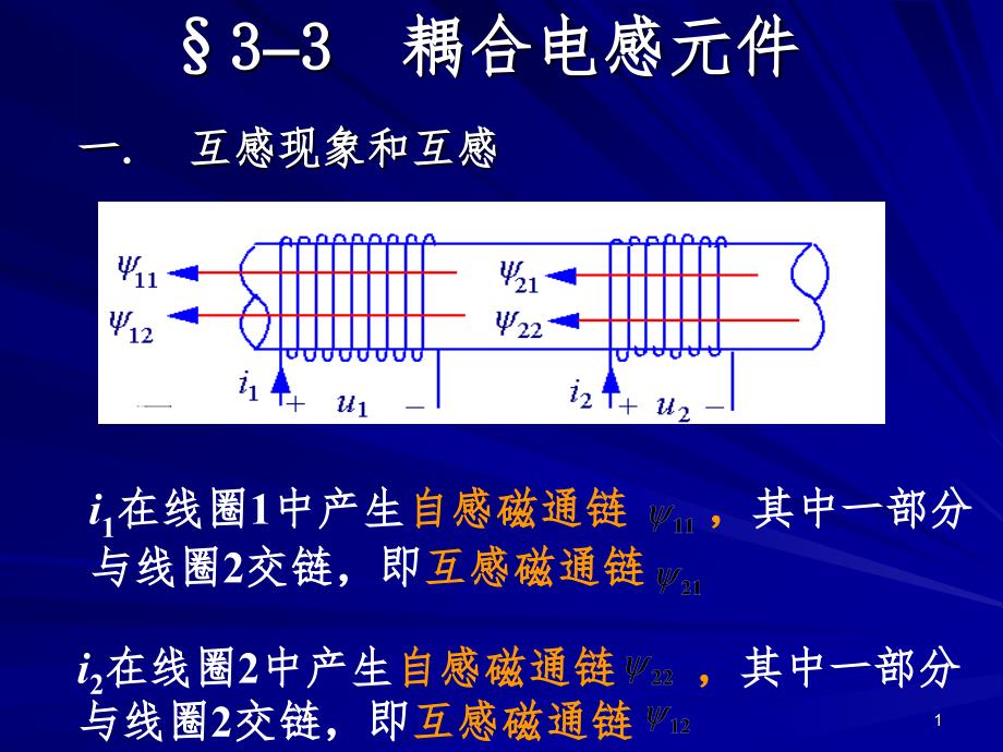 3-3耦合电感(M为正)(课堂PPT)_第1页