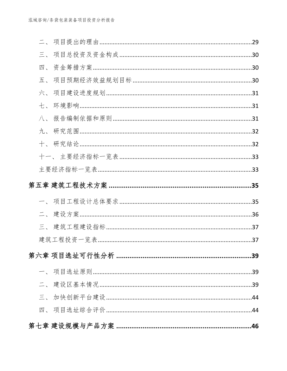 条袋包装装备项目投资分析报告_第3页