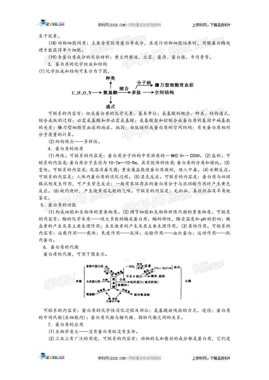 高考二轮复习生物学案1细胞的分子组成和结构_第3页