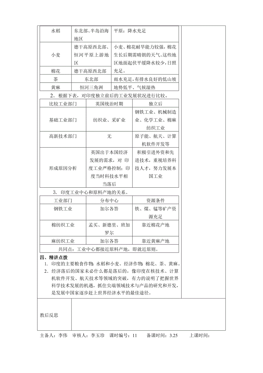 七年级地理教案印度_第4页