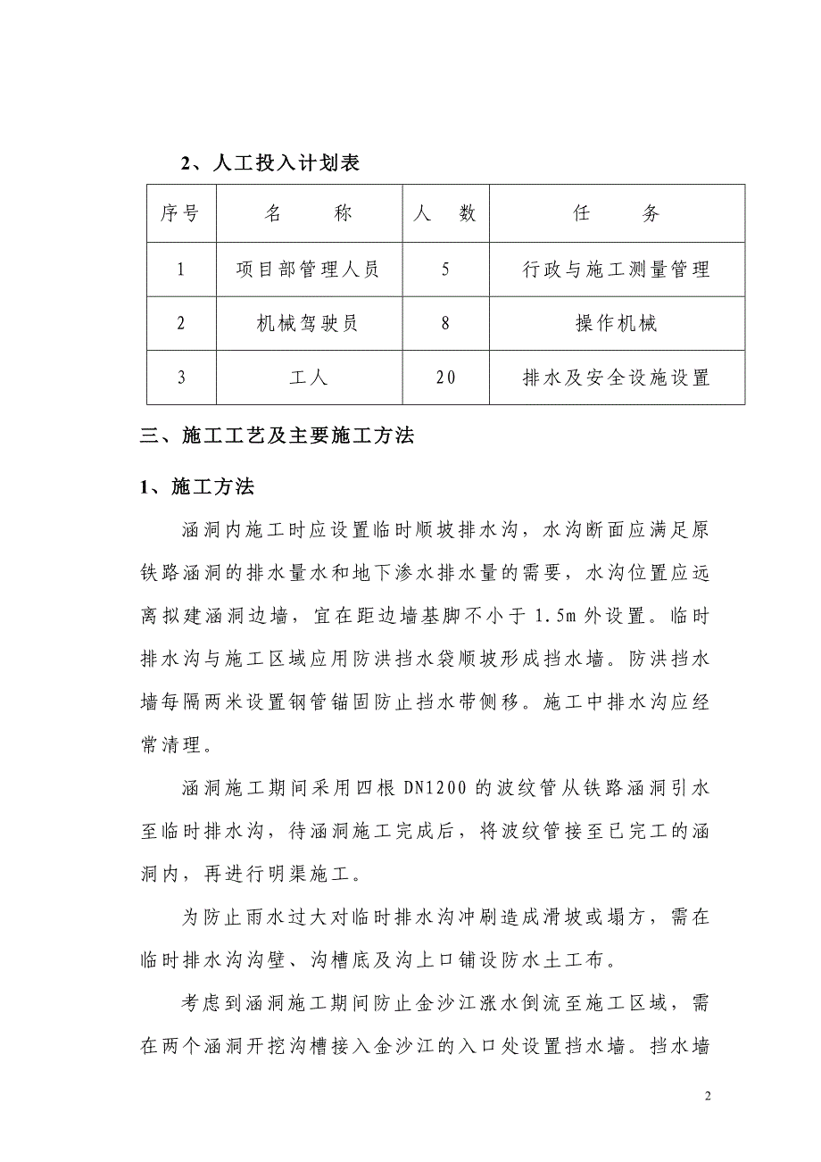 冲沟改造工程排水沟施工方案_第2页