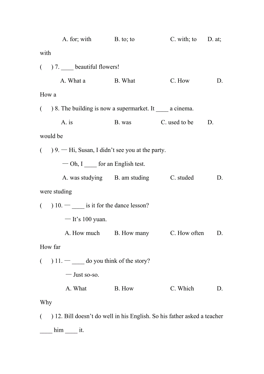 (word完整版)仁爱版八年级上册英语Unit3单元测试试卷及答案.doc_第2页