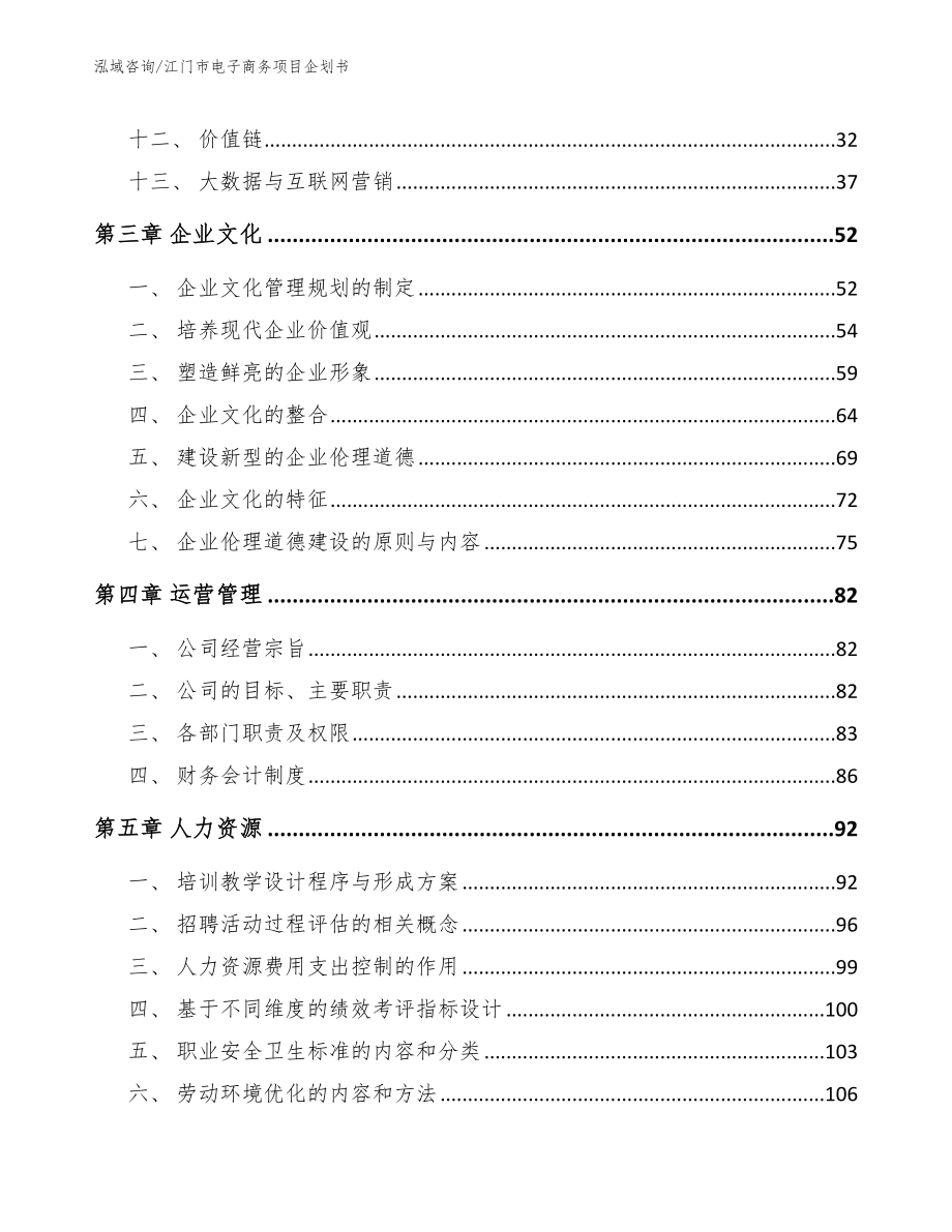 江门市电子商务项目企划书（模板范本）_第3页