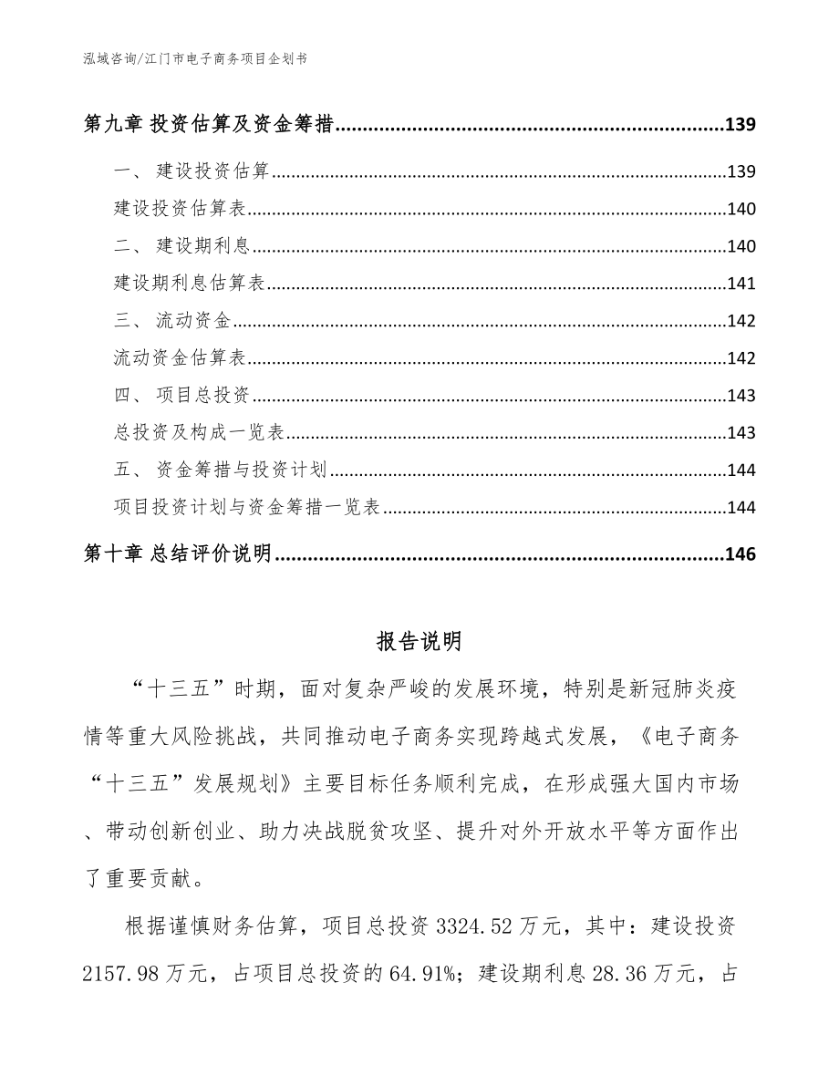 江门市电子商务项目企划书（模板范本）_第5页