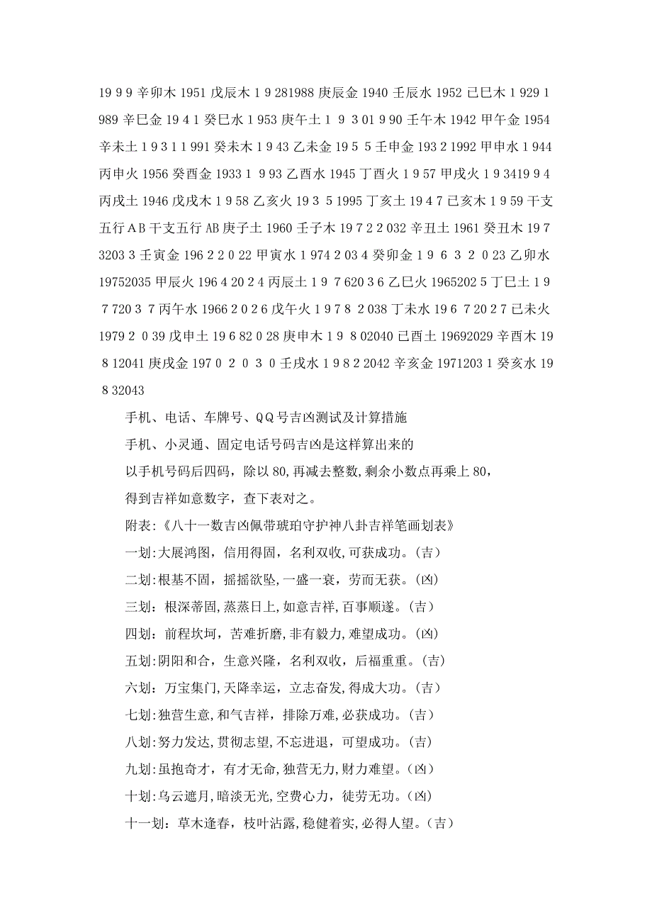 五行与数字、生肖及数字测吉凶计算方法_第2页