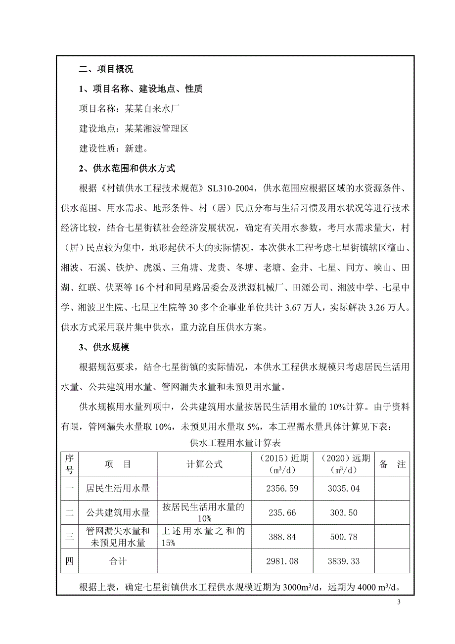 环评爱好者论坛自来水厂日供水4000吨报告表_第3页