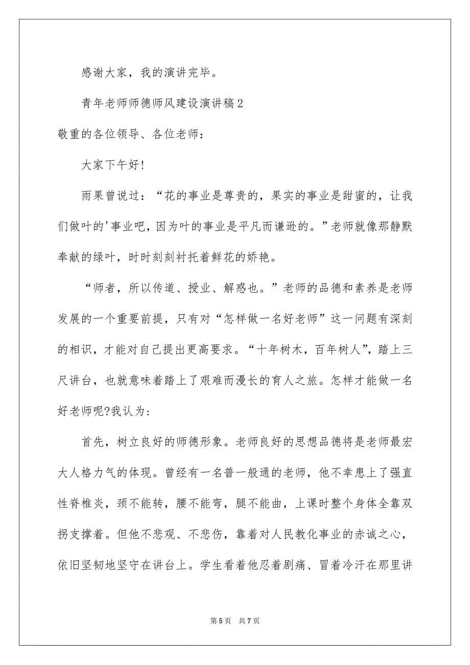 青年教师师德师风建设演讲稿_第5页