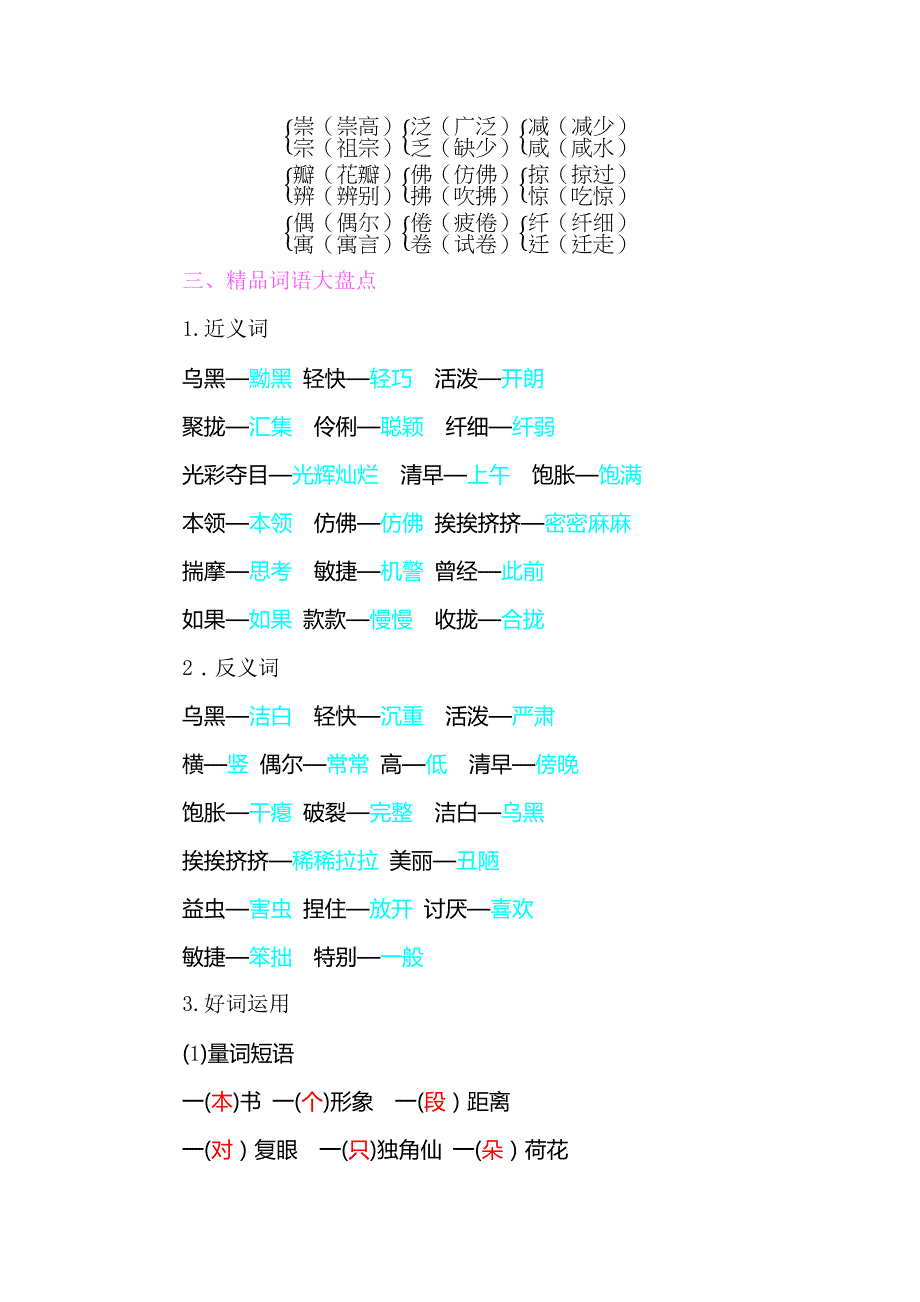 【部编新人教版】三年级下册语文：第一单元字词句读写知识小结_第2页