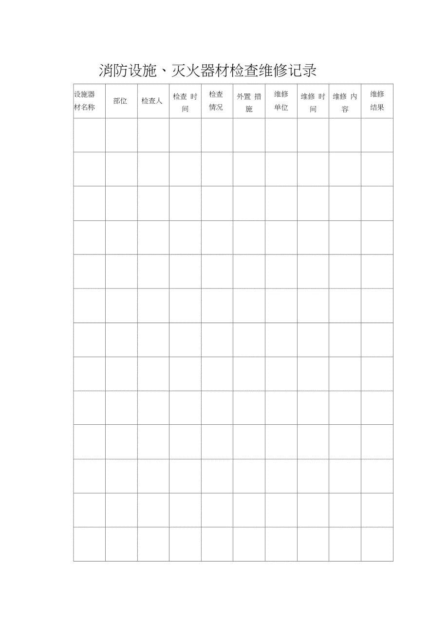 单位消防设施及器材管理档案_第5页