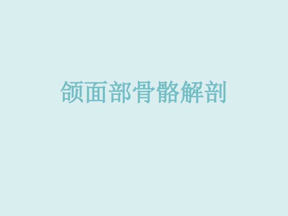 颌面部骨骼解剖_第1页