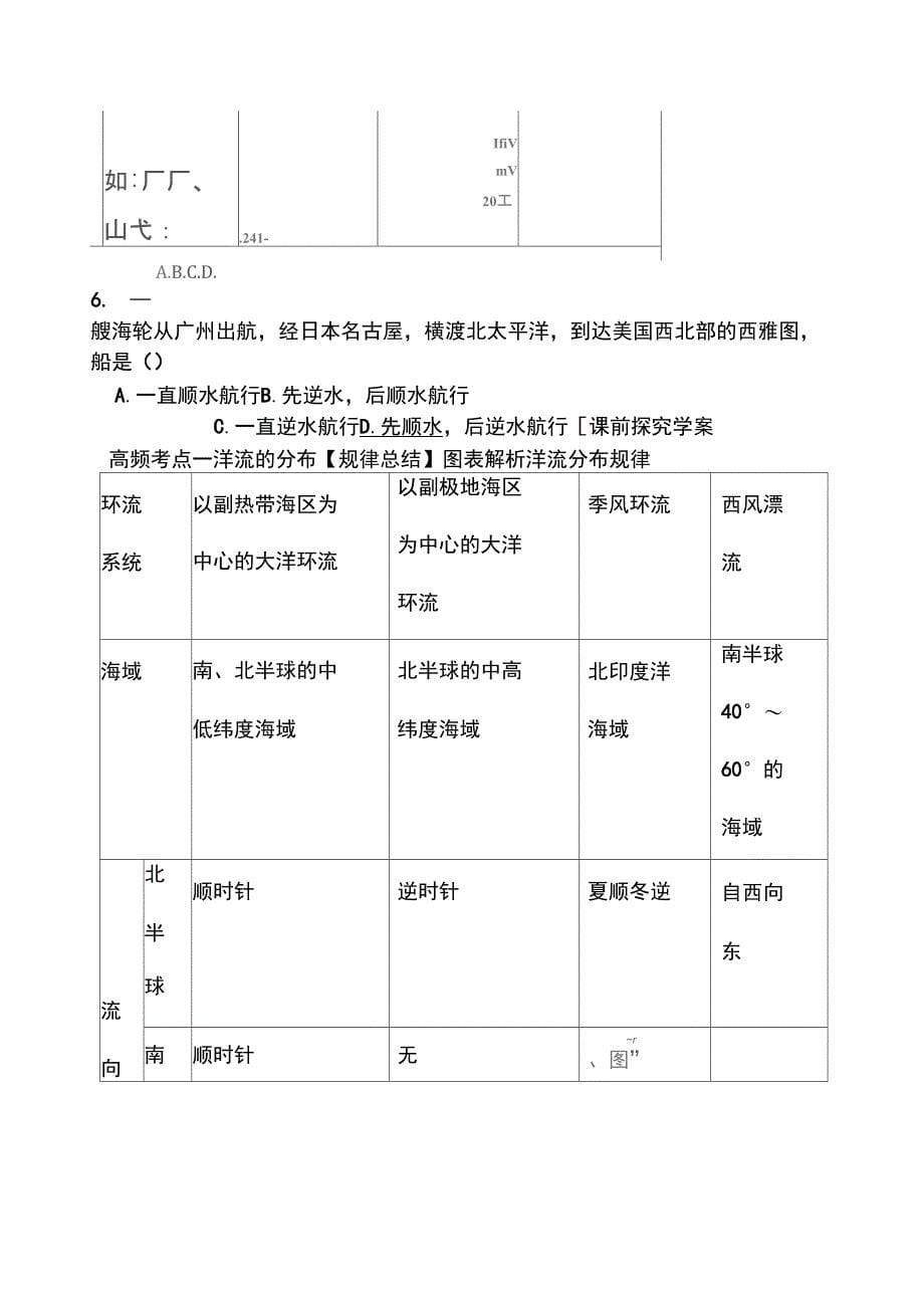 一轮复习洋流学案_第5页