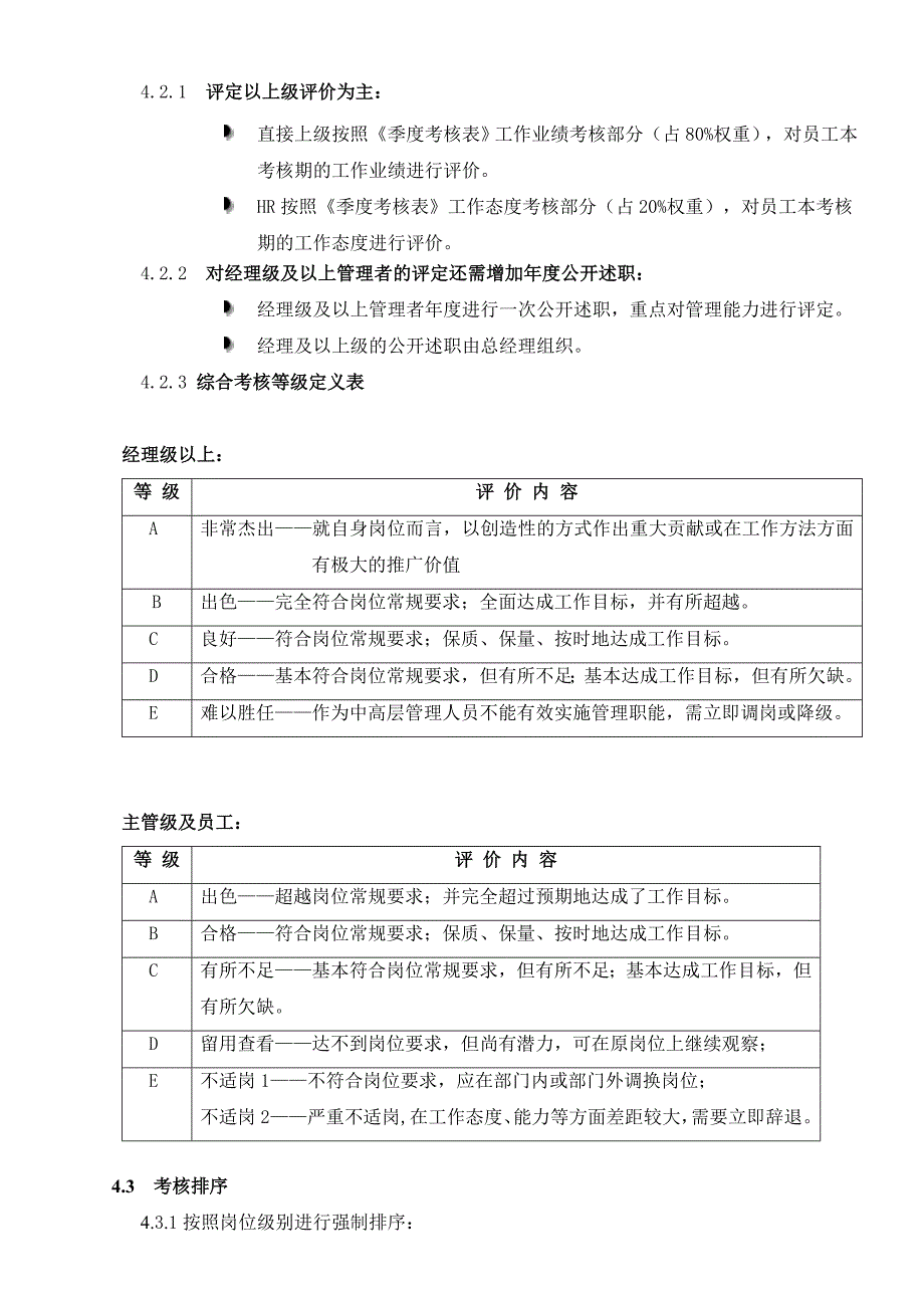 绩效考核制度及季度考核表_第2页