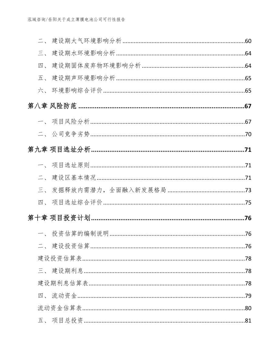 岳阳关于成立薄膜电池公司可行性报告（范文模板）_第5页