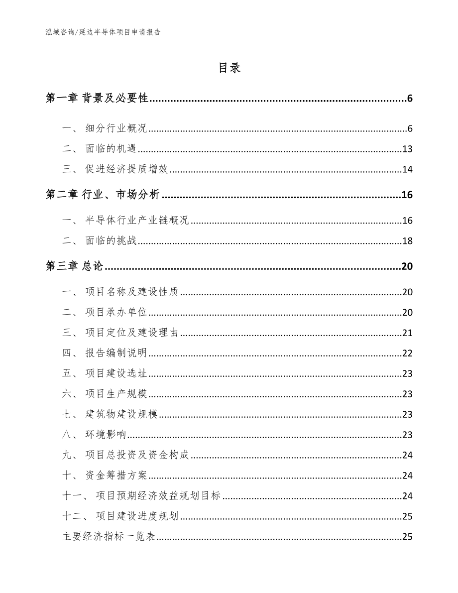 延边半导体项目申请报告参考模板_第1页