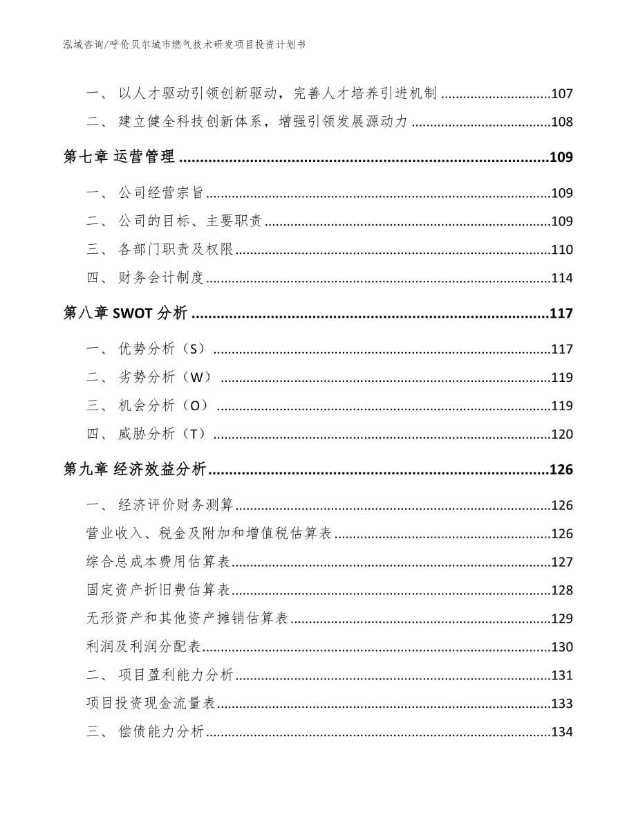 呼伦贝尔城市燃气技术研发项目投资计划书（模板）_第5页