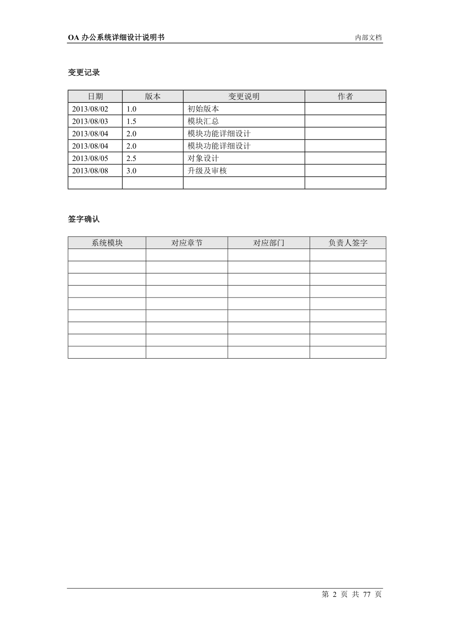 毕业论文-oa办公自动化管理系统详细设计说明书.doc_第2页