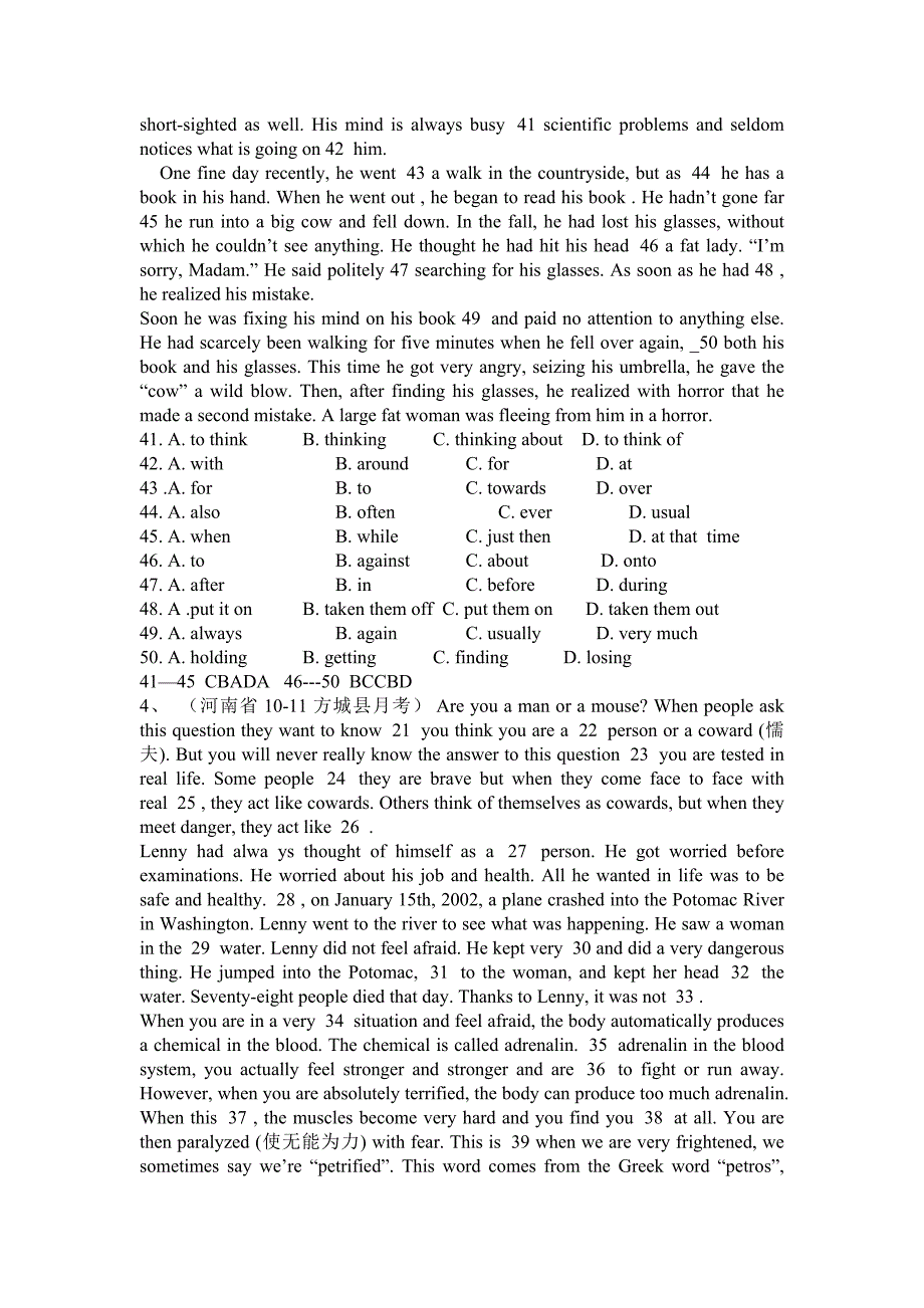 (完整版)全国各地高一完形填空专项训练(含答案)_第3页