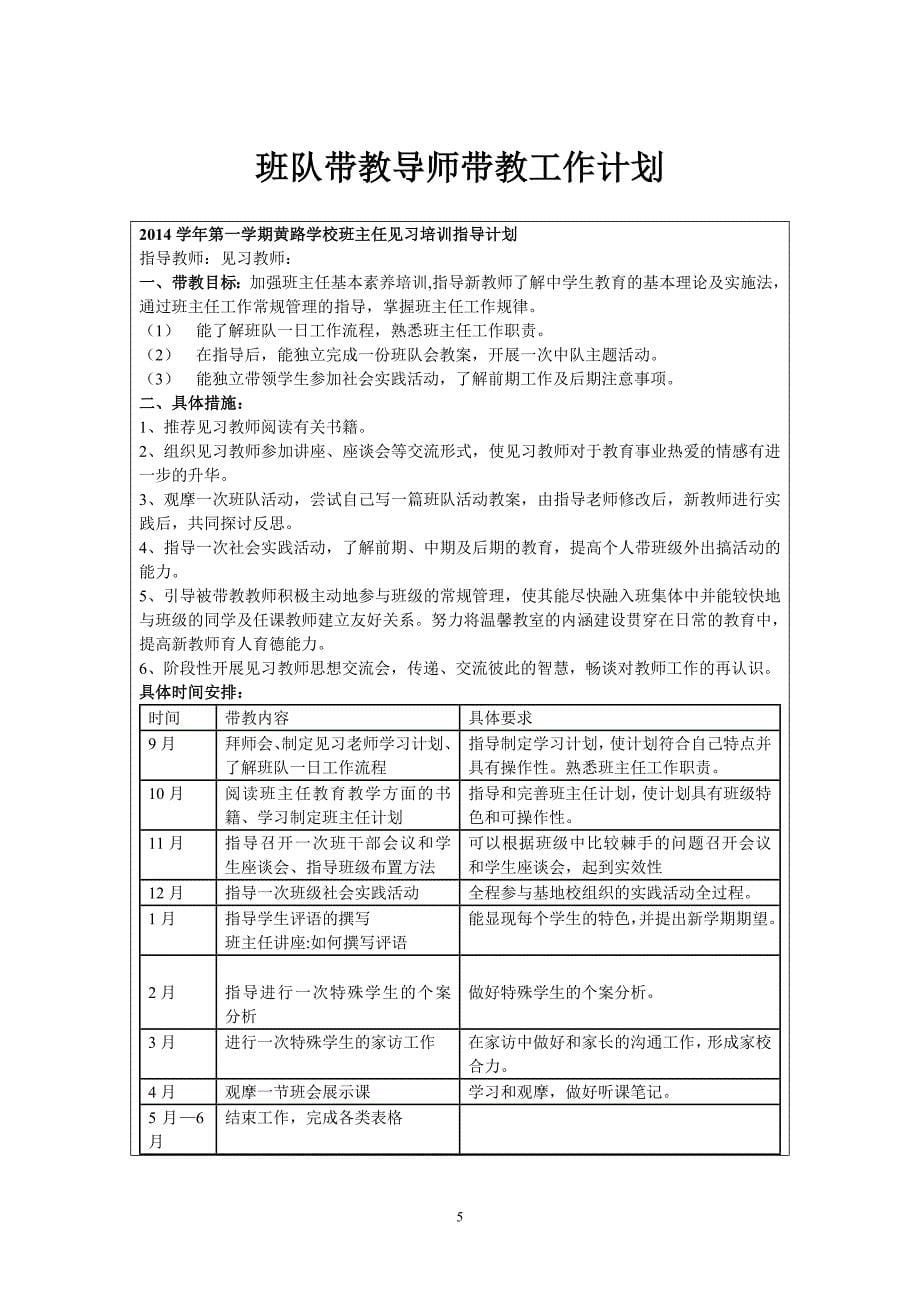 浦东新区见习教师规范化培训聘任学校班主任带教导师资料袋_第5页