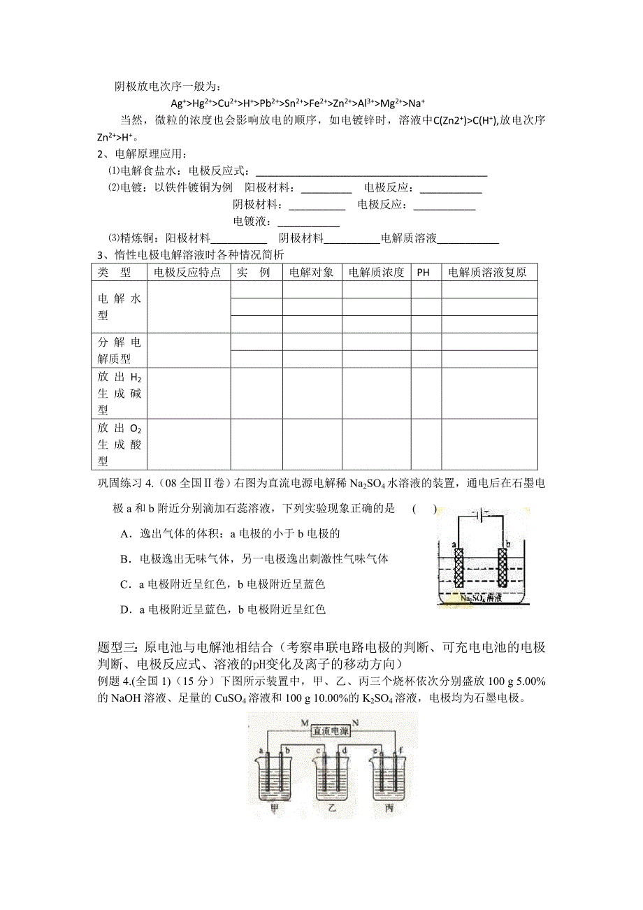 高三专题复习电化学_第4页