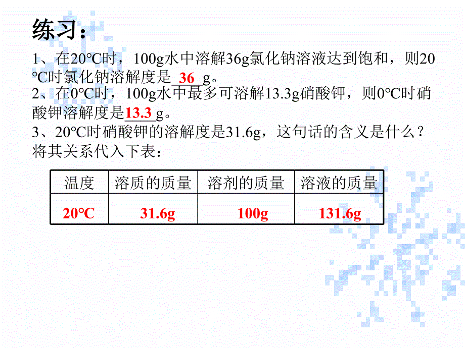 九年级化学溶解度1_第4页