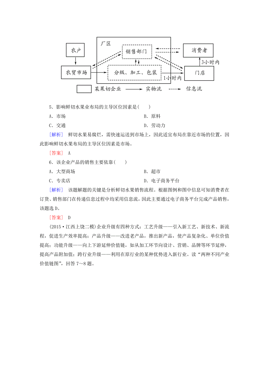 新教材 【与名师对话】高考地理二轮复习 第三部分 考前30天 专题四 考前高频考点再练 考点11 工业区位_第3页