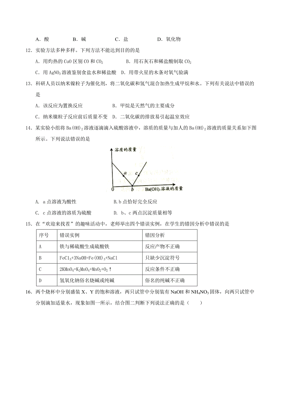 精品重庆中考化学真题a卷含答案_第2页