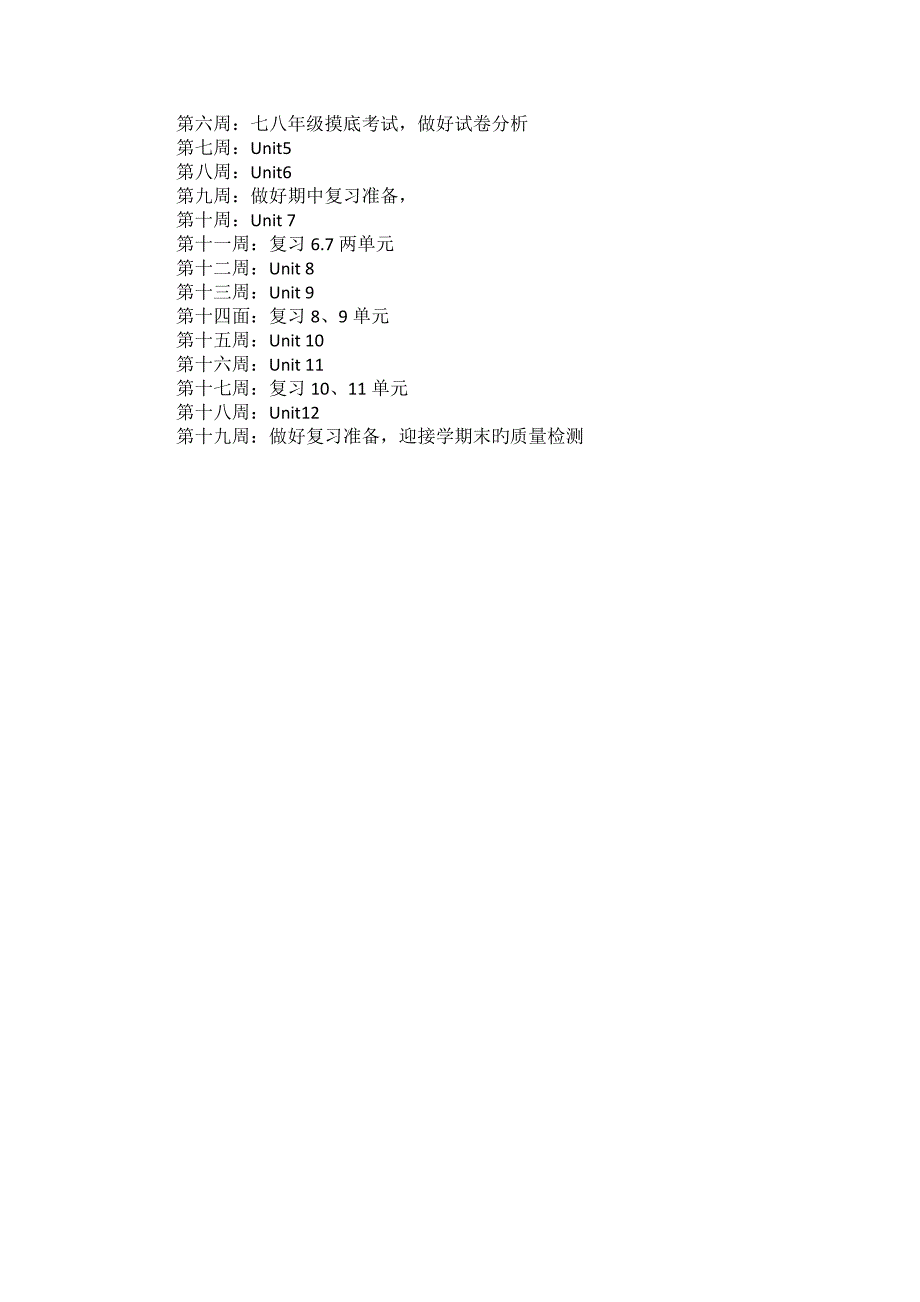 春季七年级下英语教学计划_第3页