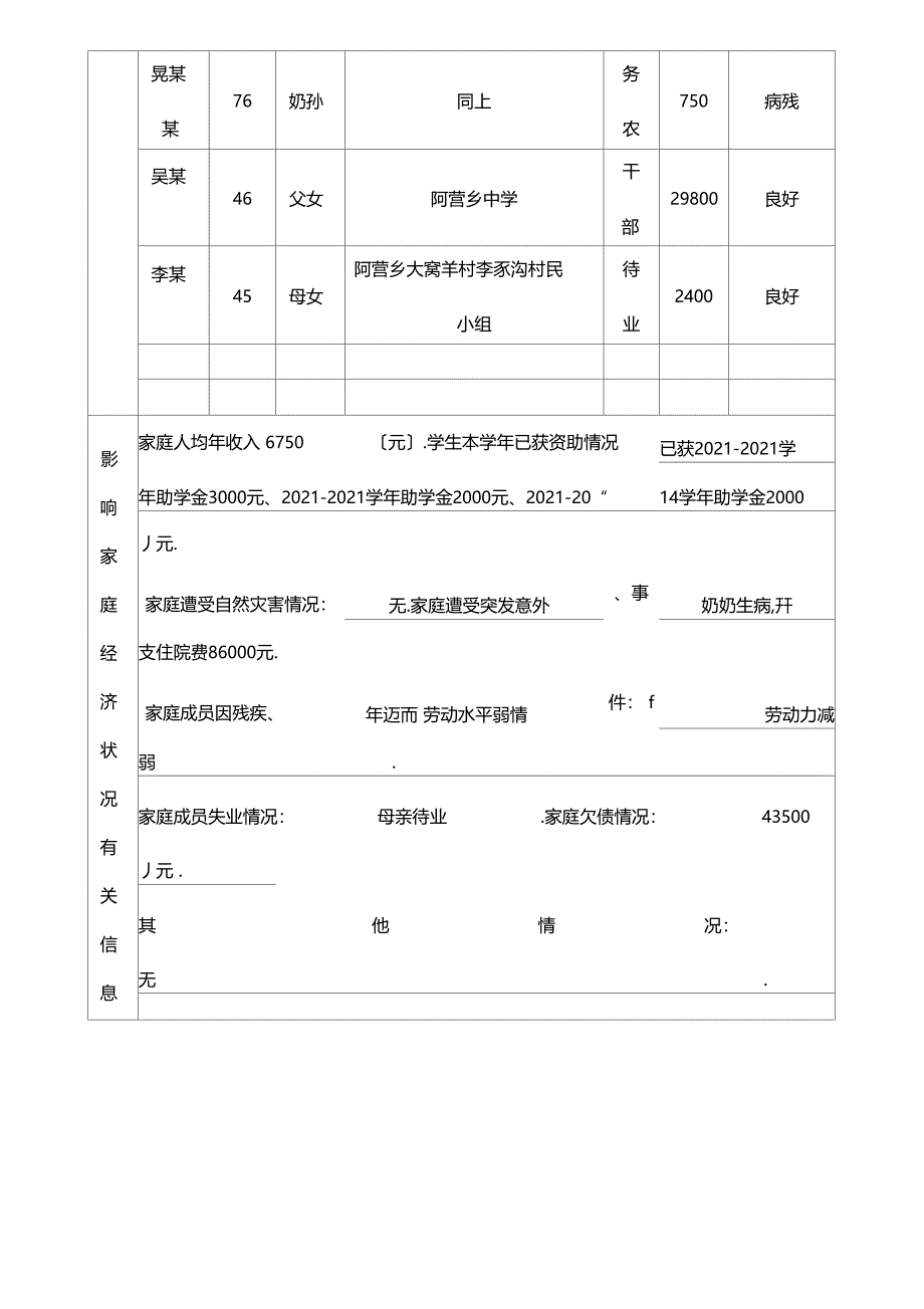 家庭情况调查表样表_第2页