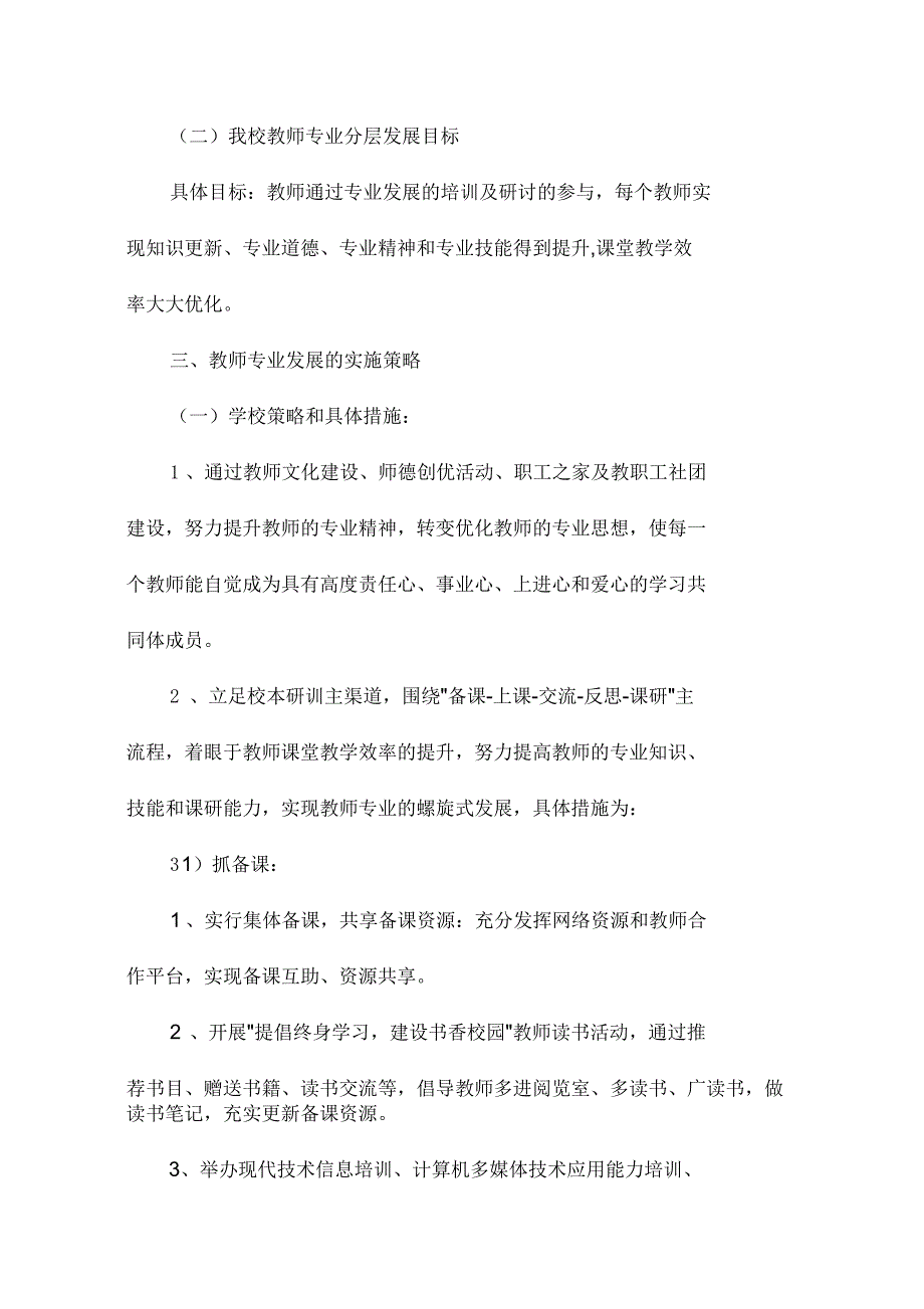 二龙小学教师专业发展实施方案_第2页