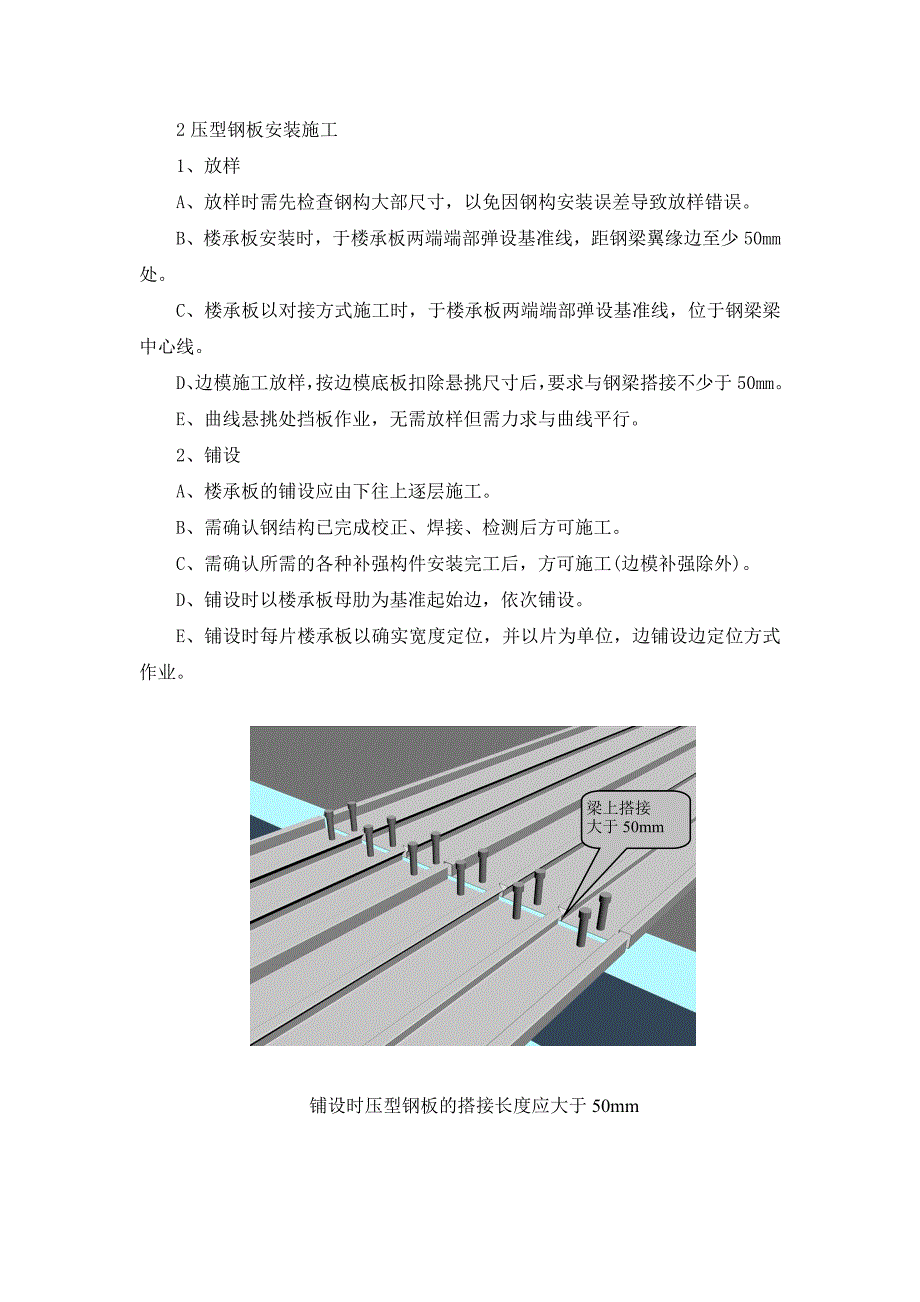 (楼承板)压型金属板施工方案_第2页