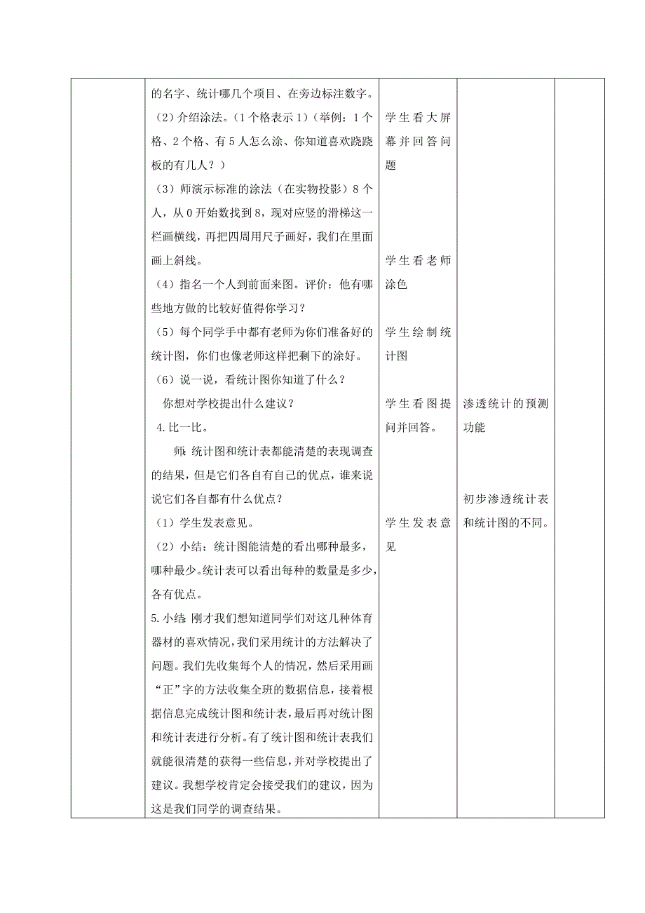 二年级数学下册统计的初步认识2教案北京版_第4页