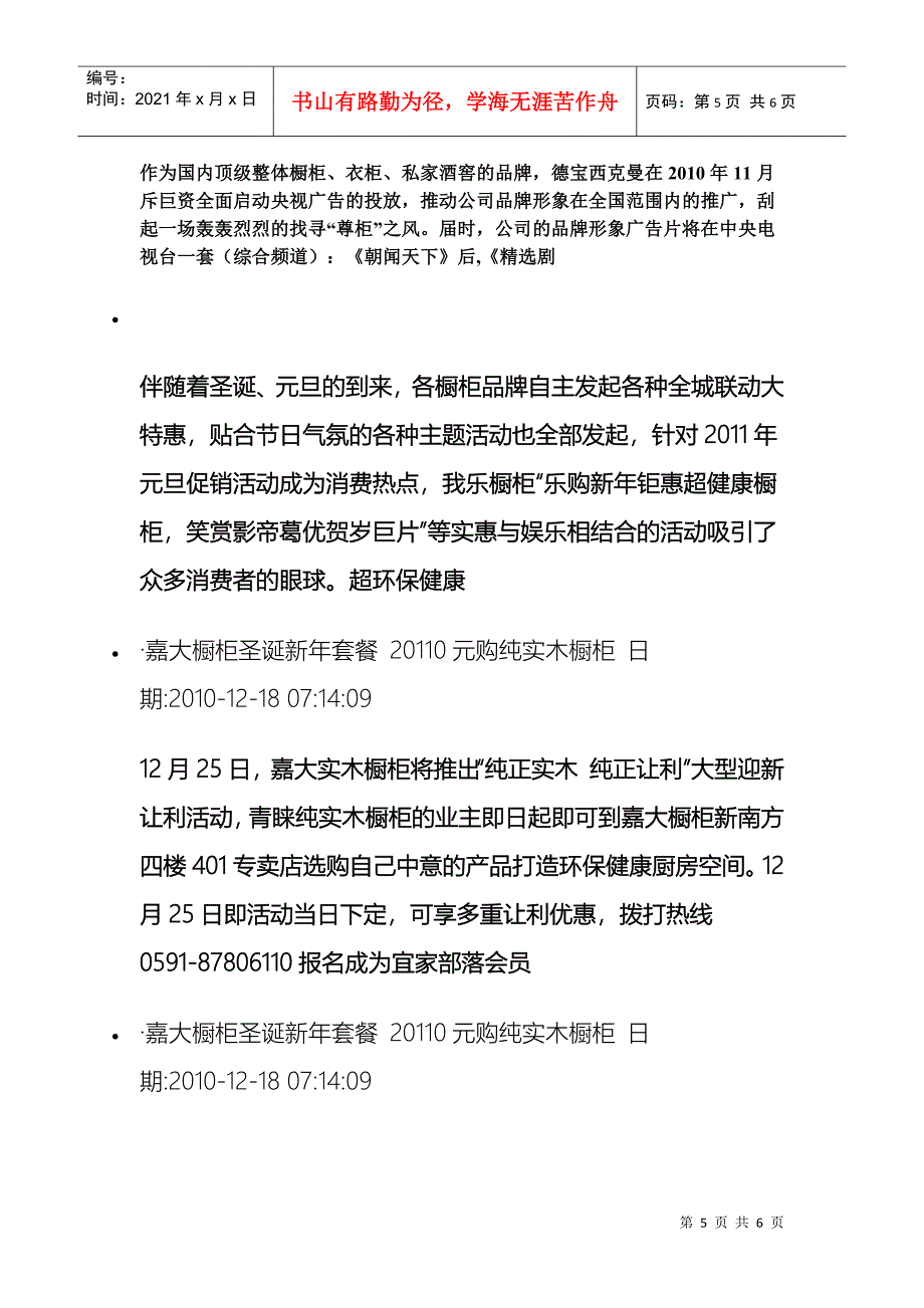 XXXX全国橱柜促销方案_第5页