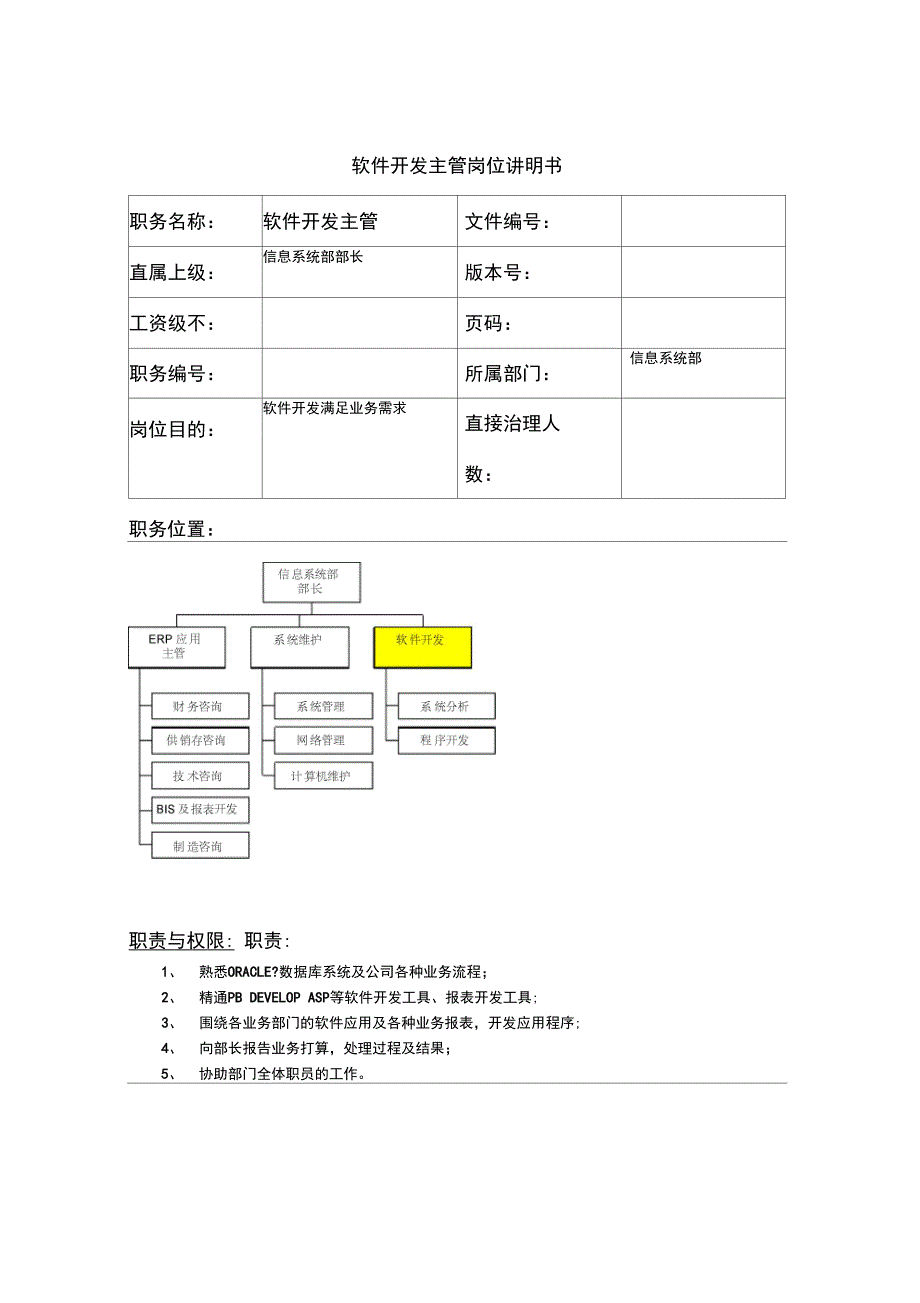 理想科学公司岗位说明书汇编75_第1页