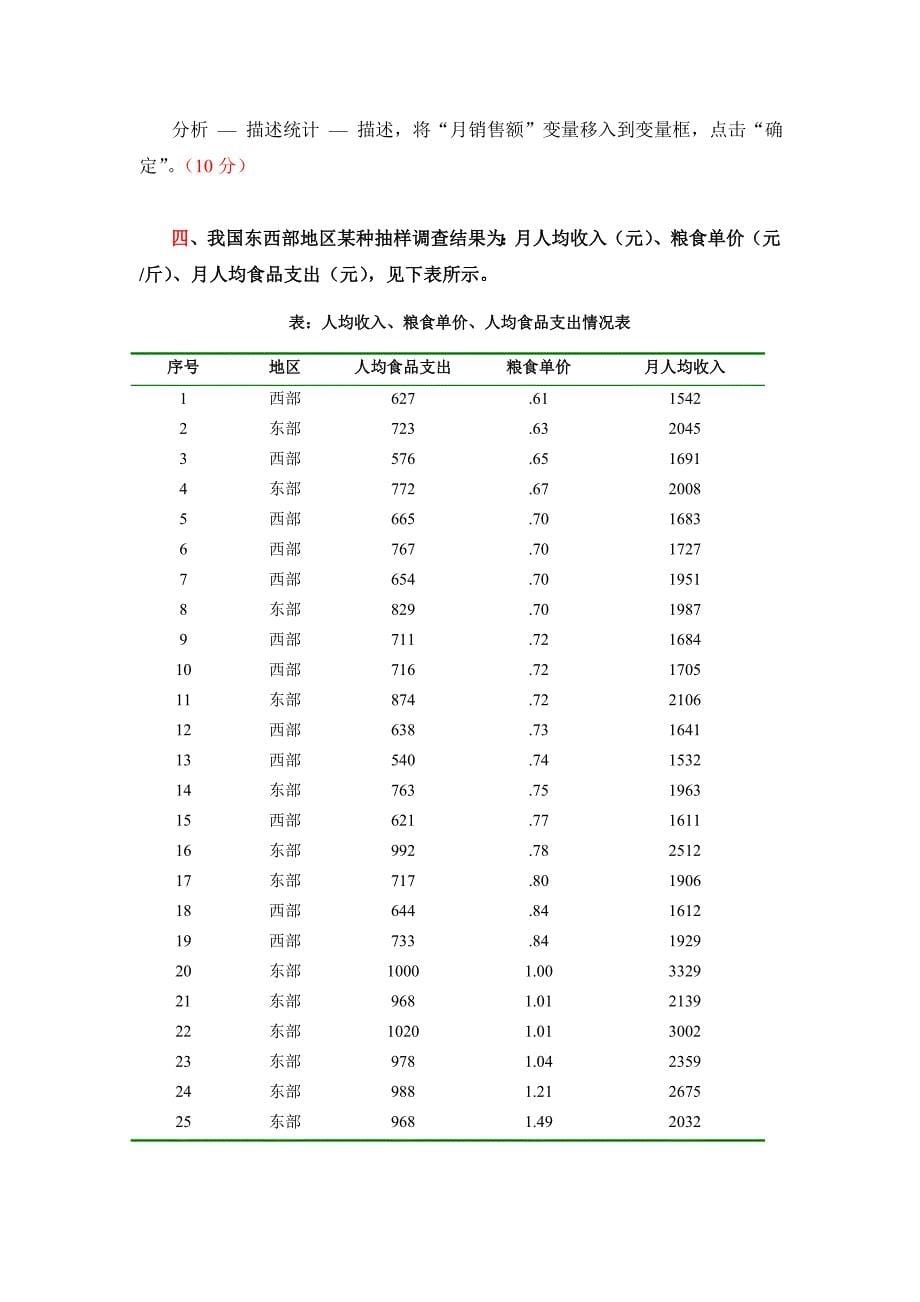 《管理统计学》期中试卷2013-2014(A)-参考答案和评分标准_第5页