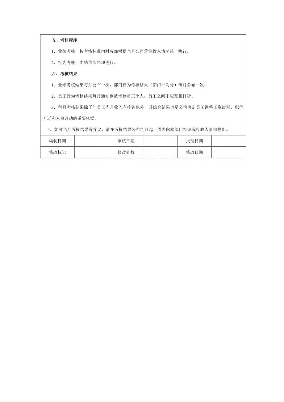 销售人员绩效考核方案_第4页